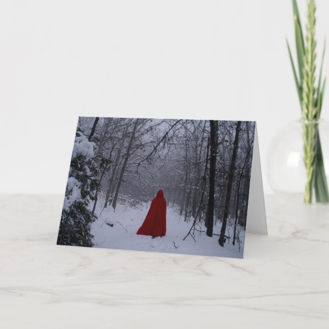 Cartes Pour Fêtes Annuelles Capot rouge (Devant)