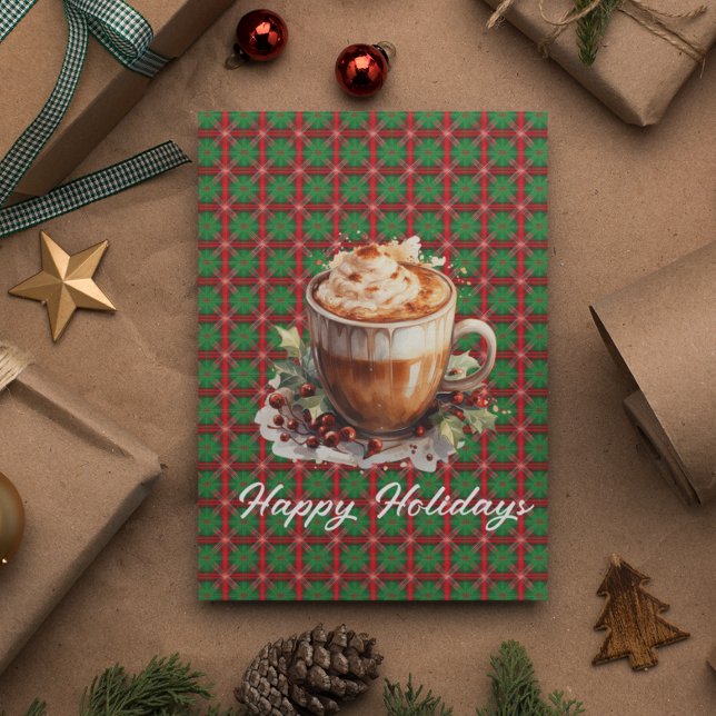 Cartes Pour Fêtes Annuelles Cappuccino Festif Personnalisable (Créateur téléchargé)