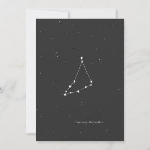 Cartes Pour Fêtes Annuelles Capricorne, Constellation de la chèvre de mer
