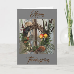 CARTES POUR FÊTES ANNUELLES CAPTURER L'IMAGE AVEC BON THANKSGIVING À TOUS