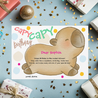 Cartes Pour Fêtes Annuelles Capy capybara anniversaire