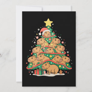 Cartes Pour Fêtes Annuelles Capy Noël Capybara Arbre de Noël Saison des Fêtes