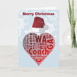 Cartes Pour Fêtes Annuelles Car de net-ball de coeur d'amour de Noël
