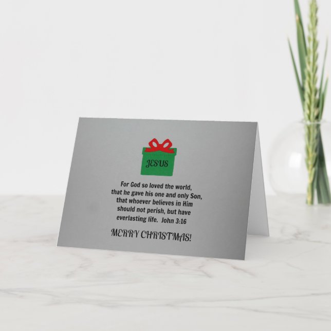 Cartes Pour Fêtes Annuelles Car Dieu a tant aimé le monde... (Devant)