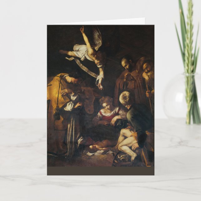 Cartes Pour Fêtes Annuelles Caravaggio - Crèche (Devant)
