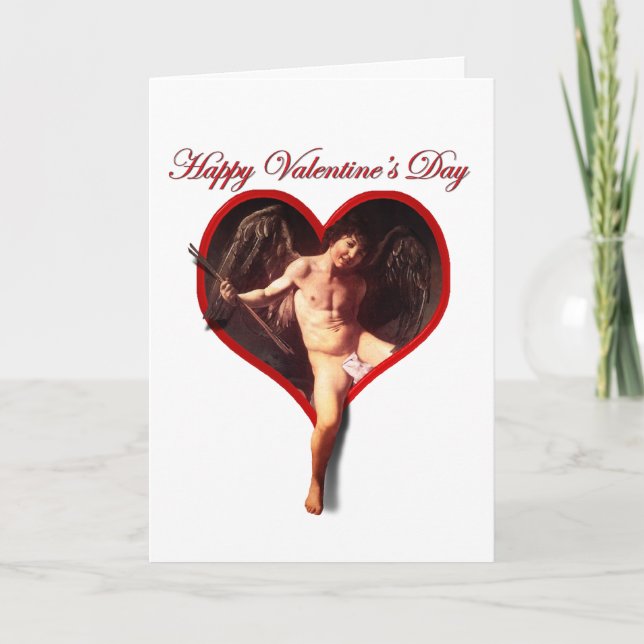 Cartes Pour Fêtes Annuelles Caravaggio Cupid Saint-Valentin (Devant)