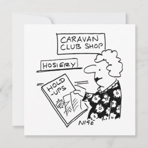 Cartes Pour Fêtes Annuelles Caravan Club Shop Hosiery Hold-Up Cartoon