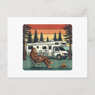 Cartes Pour Fêtes Annuelles Caravane à Camping Rétro Véhicule Tout Terrain Big