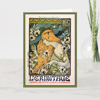 Cartes Pour Fêtes Annuelles Card : L'Ermitage - Art Nouveau - Custom