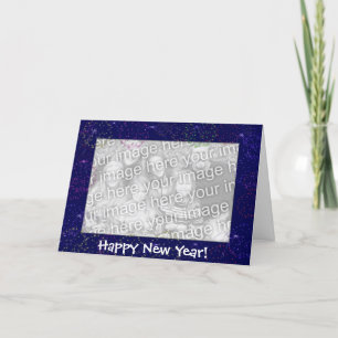 Cartes Pour Fêtes Annuelles Card Template - New Year Fireworks
