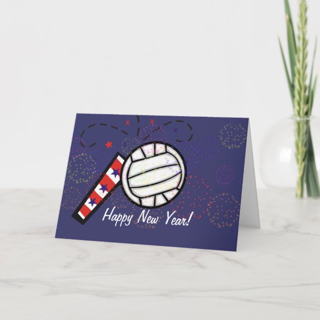 Cartes Pour Fêtes Annuelles Card (volley-ball) (Devant)