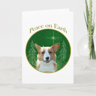 Cartes Pour Fêtes Annuelles Cardigan Welsh Corgi Peace
