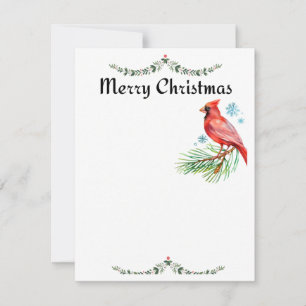 Cartes Pour Fêtes Annuelles Cardinal Christmas Card