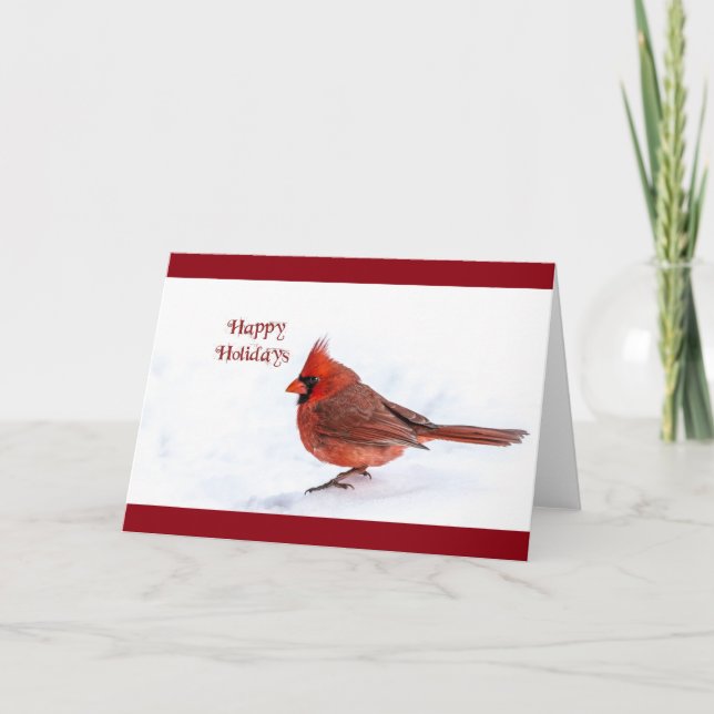 Cartes Pour Fêtes Annuelles Cardinal de Noël (Devant)