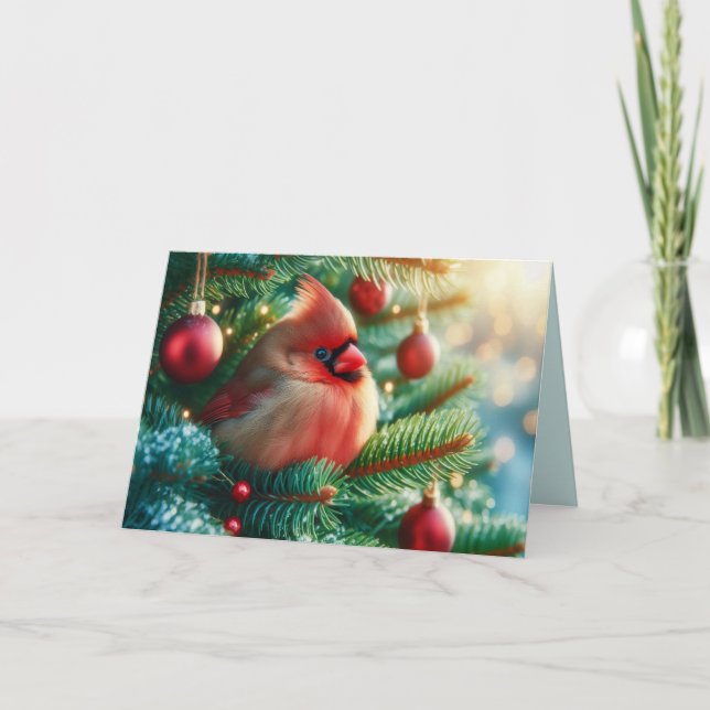 Cartes Pour Fêtes Annuelles Cardinal de Noël (Devant)