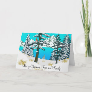 Cartes Pour Fêtes Annuelles Cardinal d'hiver