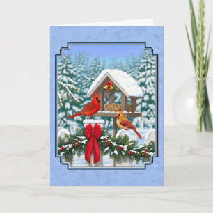 Cartes Pour Fêtes Annuelles Cardinal Feast Blue