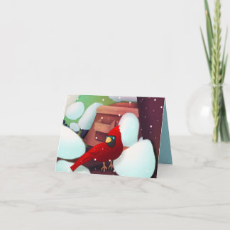 Cartes Pour Fêtes Annuelles Cardinal In The Country Christmas Holiday Card