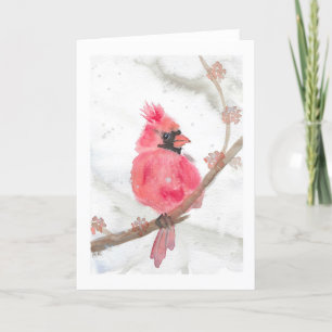 Cartes Pour Fêtes Annuelles Cardinal rouge dans la neige