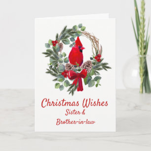 Cartes Pour Fêtes Annuelles Cardinal Rouge de Noël Belle-Sœur Beau-Frère