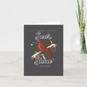 Cartes Pour Fêtes Annuelles Cardinal Rouge Vintage   Laissez Votre Esprit S'en