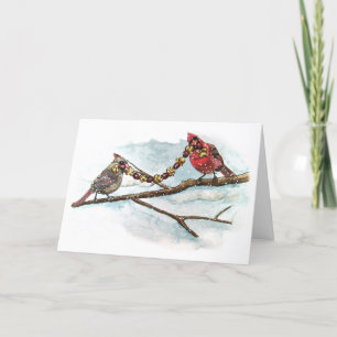 Cartes Pour Fêtes Annuelles Cardinals de Christmas