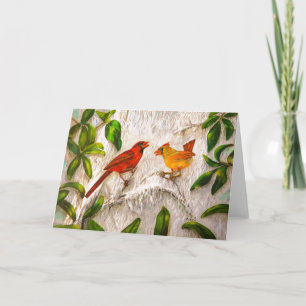Cartes Pour Fêtes Annuelles Cardinaux de Noël - chant de l'amour