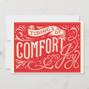 Cartes Pour Fêtes Annuelles Carding of Comfort and Joy Christmas Card