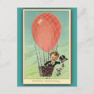 Cartes Pour Fêtes Annuelles Cards de l'Easter Greetings with Vintage Illustrat