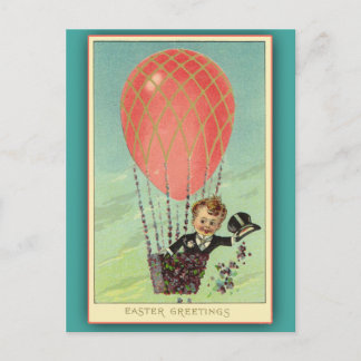 Cartes Pour Fêtes Annuelles Cards de l'Easter Greetings with Vintage Illustrat