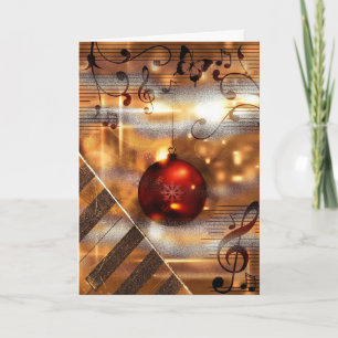 Cartes Pour Fêtes Annuelles Cards de Noël du professeur de piano musique