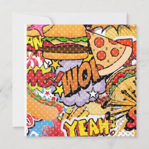 Cartes Pour Fêtes Annuelles Caricature alimentaire