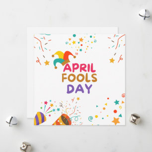 Cartes Pour Fêtes Annuelles Caricature colorée April Fools Day