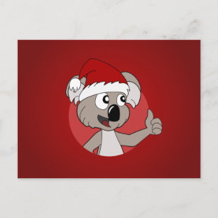 Cartes Pour Fêtes Annuelles Caricature de koala de Noël