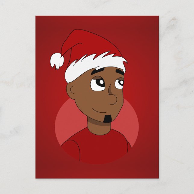 Cartes Pour Fêtes Annuelles Caricature de Noël (Devant)