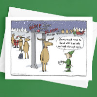 Caricature de Noël amusante de la compagnie aérien