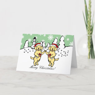 Cartes Pour Fêtes Annuelles Caricature de Noël Jaune