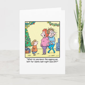 Cartes Pour Fêtes Annuelles Caricature de Noël off Eggnog