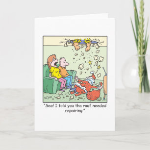 Cartes Pour Fêtes Annuelles Caricature de Noël Père Noël Drops par