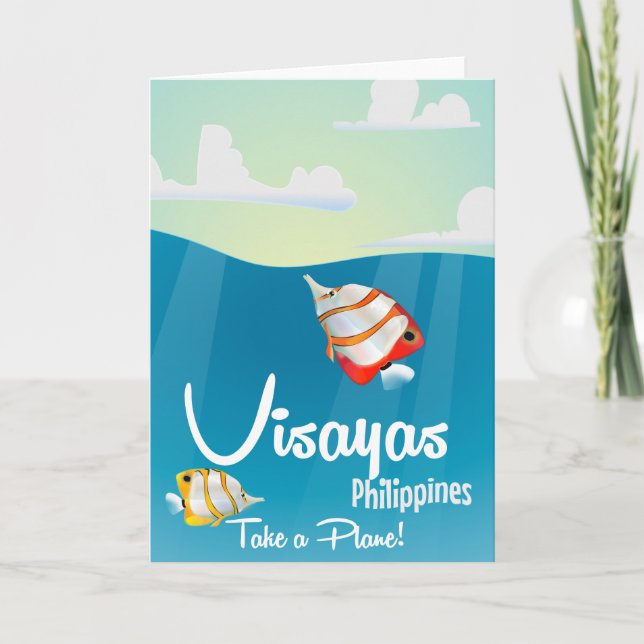 Cartes Pour Fêtes Annuelles Caricature de Visayas, philippines (Devant)