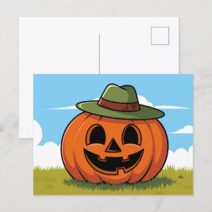 Cartes Pour Fêtes Annuelles Caricature mignonne Halloween jack o-lanterne