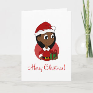 Cartes Pour Fêtes Annuelles Caricature pour fille de Noël
