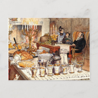Cartes Pour Fêtes Annuelles Carl Larsson : Détail de la veille de Noël, art La
