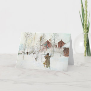 Cartes Pour Fêtes Annuelles Carl Larsson Front Yard et Wash House