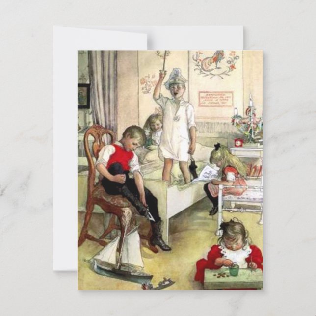 Cartes Pour Fêtes Annuelles Carl Larsson Noël matin (Devant)