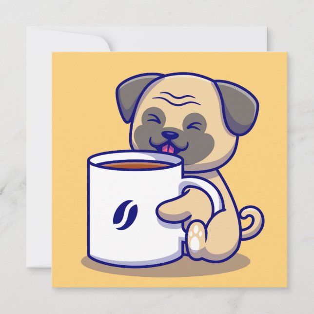 Cartes Pour Fêtes Annuelles Carlin café (Devant)