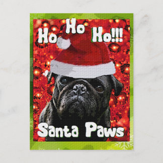 Cartes Pour Fêtes Annuelles CARLIN père Noël Paws