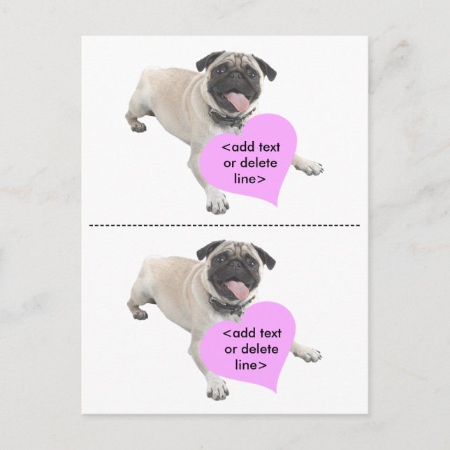 Cartes Pour Fêtes Annuelles Carlin sur mesure Saint Valentin (Devant)