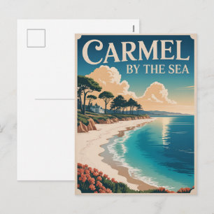 Cartes Pour Fêtes Annuelles Carmel au bord de la mer californie côte pacifique