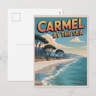 Cartes Pour Fêtes Annuelles Carmel au bord de la mer californie côte pacifique